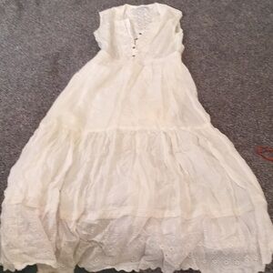 Bohemian Cream Sleeveless Blouse Brand New